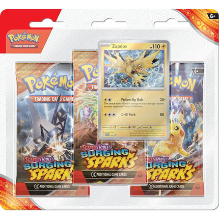 Pokémon Scarlet & Violet - Surging Sparks - 3-Pack Blister